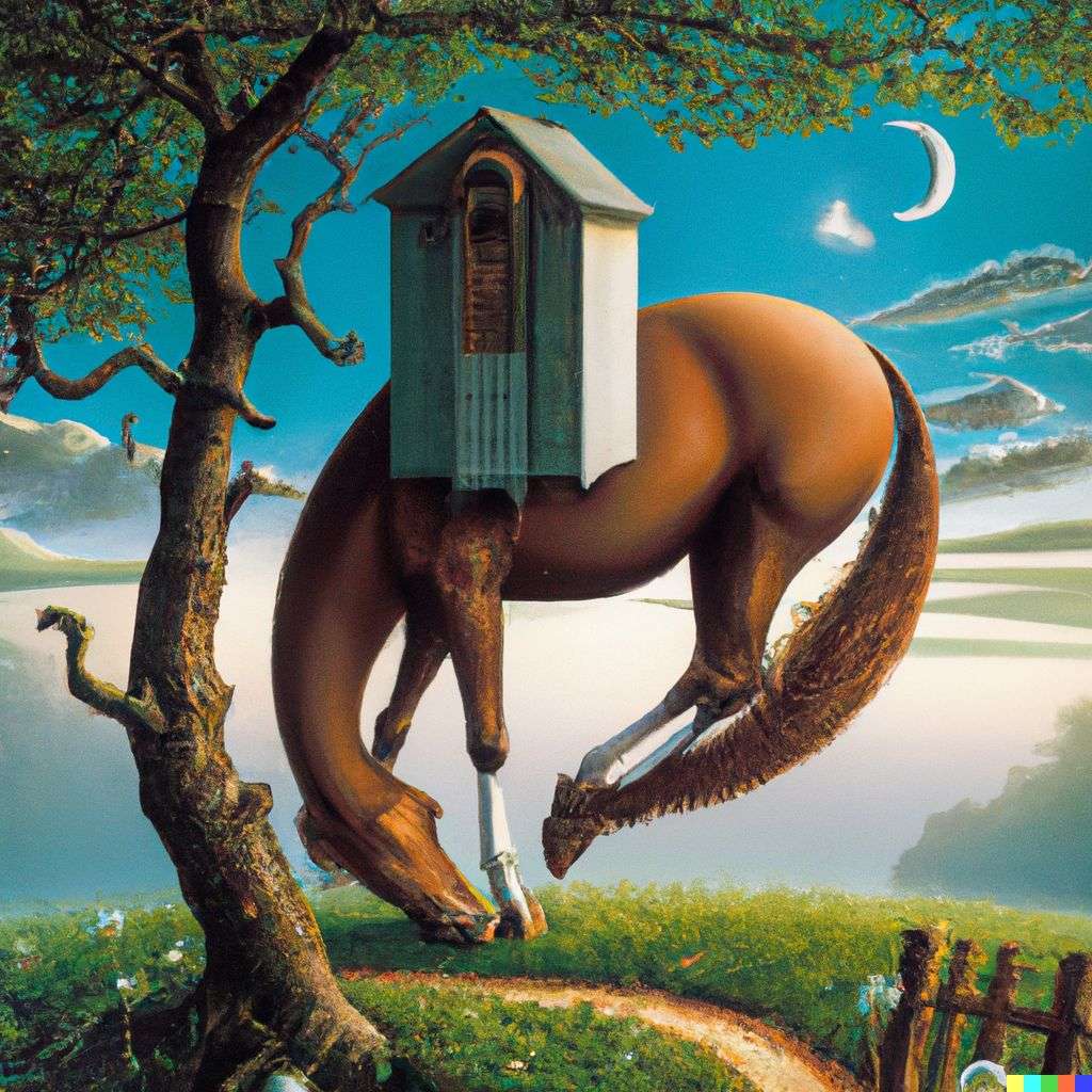 a horse, by Jacek Yerka